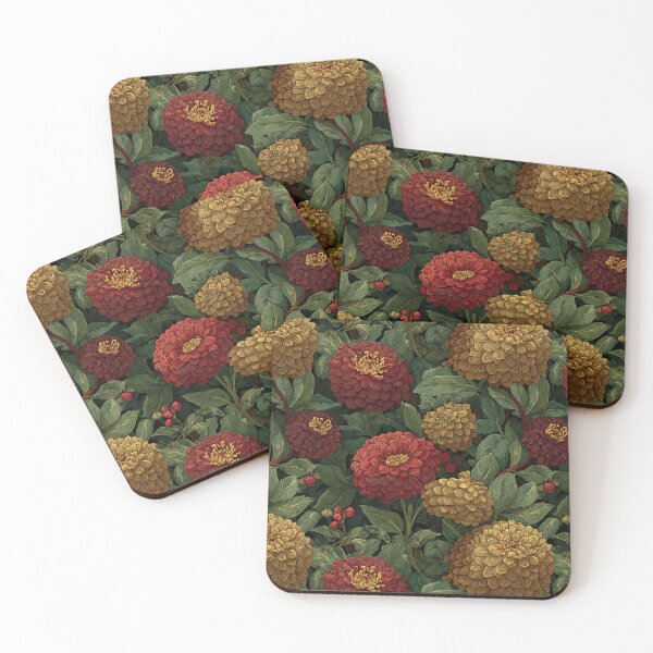 Item preview, Chic Zinnia Floral  - Birth Flower Pattern - Sympathy Gifts designed and sold by RoyalStarsPatts.