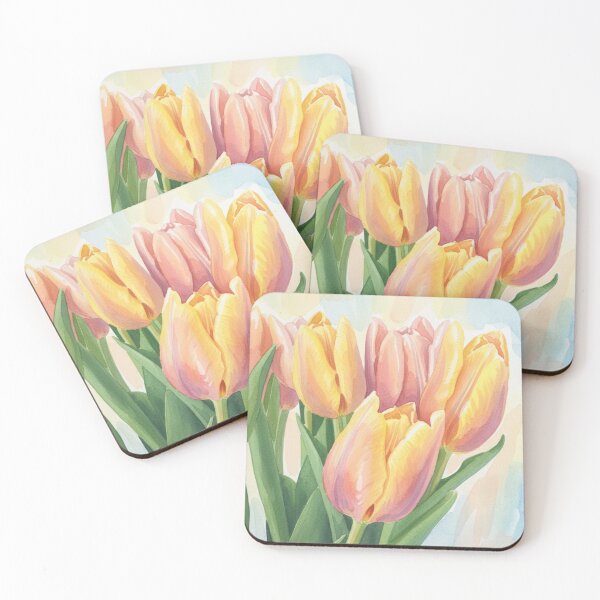 Item preview, Peach and Yellow Tulips designed and sold by Pinkgnomie.