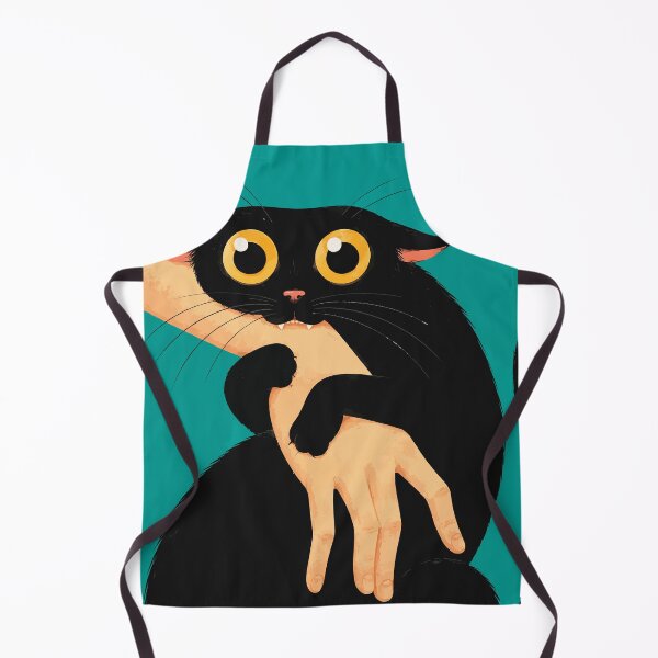 Item preview, Funny Black Cat Biting Hand Cute Playful Void Kitten Love Bite Graphic designed and sold by The Upside Down.