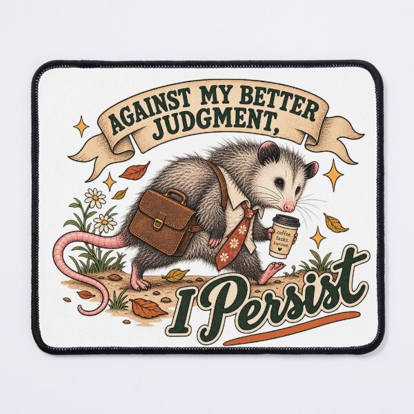 Item preview, Unexpectedly Still Going Positive Possum designed and sold by taylorvinyls.