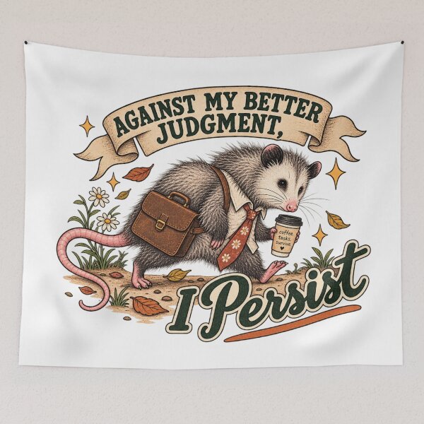 Item preview, Unexpectedly Still Going Positive Possum designed and sold by taylorvinyls.