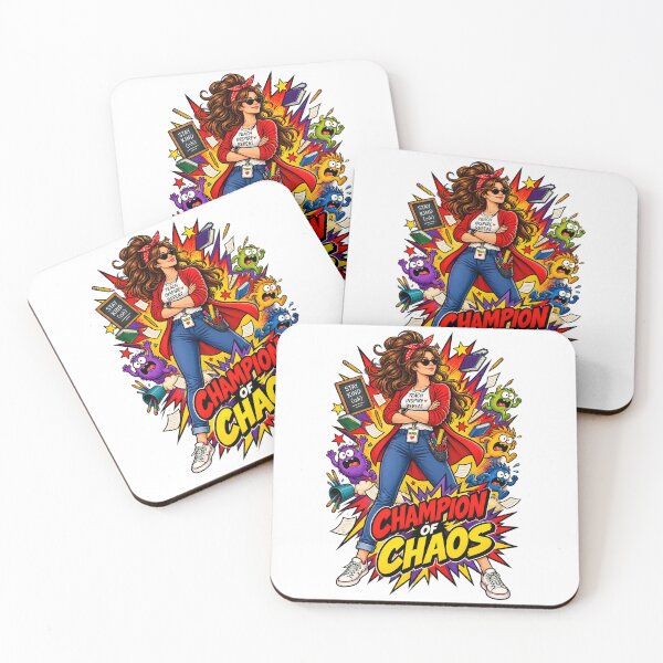 Item preview, Champion Of Chaos Comic Teacher Shirt | Bold Superhero Teacher Tee | Teacher Appreciation Gift | Comic Book Art Print designed and sold by Moss & Mellow.