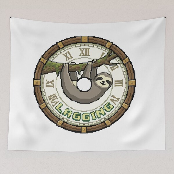 Item preview, Lagging Retro Pixel Art Sloth Gamer designed and sold by Arc2020.