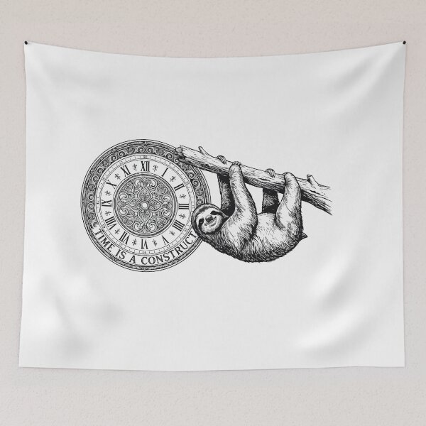 Item preview, Time Is A Construct Vintage Etching Sloth designed and sold by Arc2020.