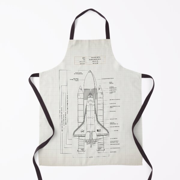 Item preview, NASA Space Shuttle Front Elevation (Vertical Ivory Brown Grid) designed and sold by BGALAXY.