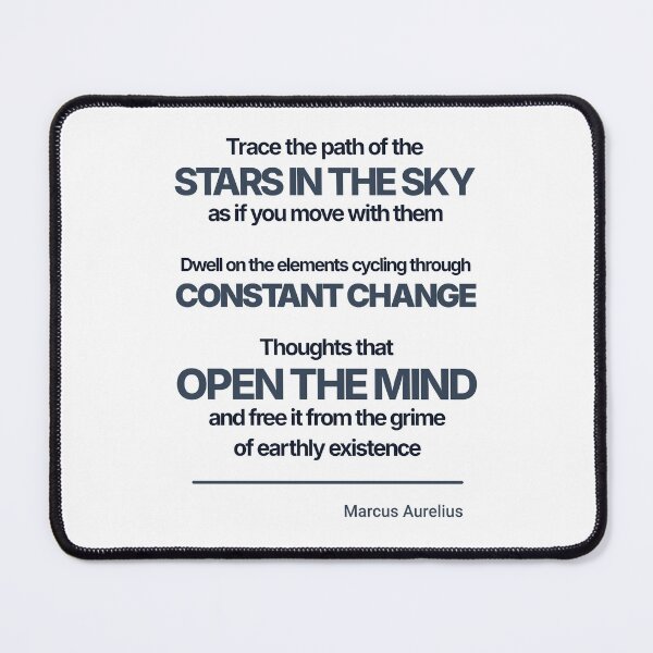 Item preview, Trace the Path of the Stars - Marcus Aurelius - Minimalist Style Stoic Quote - Dark Version designed and sold by Stoic Core.