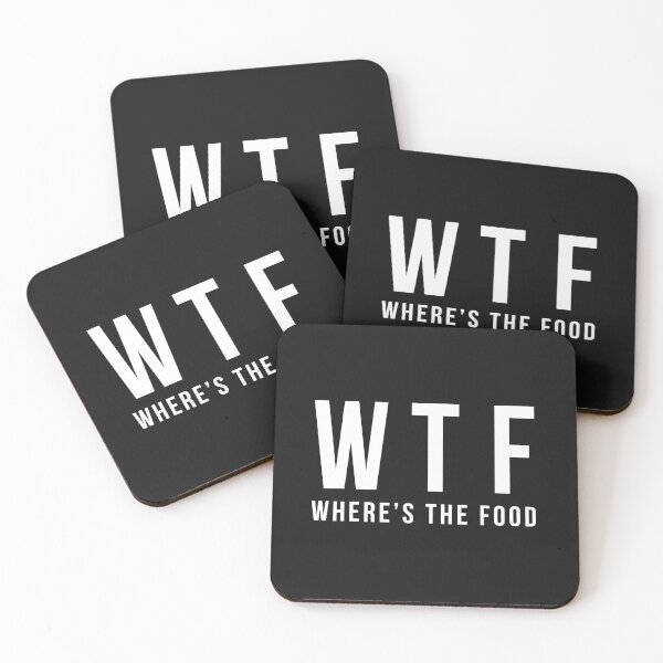 Item preview, WTF Where's The Food - Funny Foodie Quote designed and sold by Shopeon Designs.