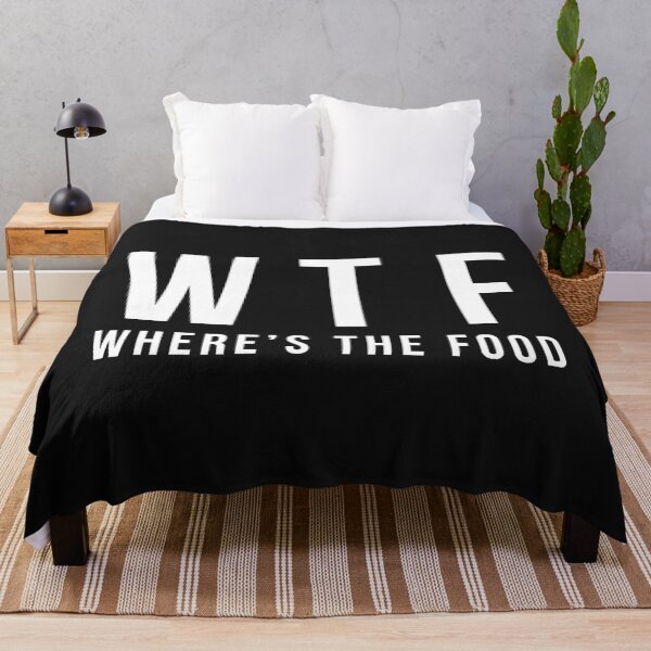 Item preview, WTF Where's The Food - Funny Foodie Quote designed and sold by Shopeon Designs.