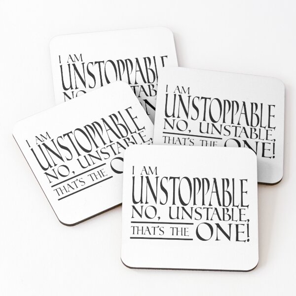 Item preview, I Am Unstoppable No Unstable Funny Typography designed and sold by WildArtIT.