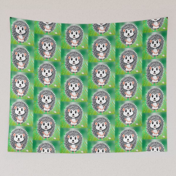 Item preview, Cheerful Hedgehog in a Meadow designed and sold by Elaine M Hayward .
