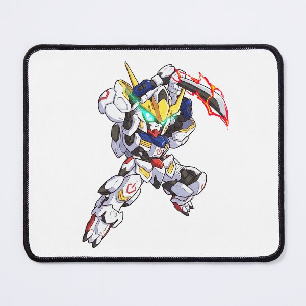 Item preview, chibi SD Gundam Barbatos ATTACK katana sword POSE vector illustration digital art  designed and sold by sabartgunpla.