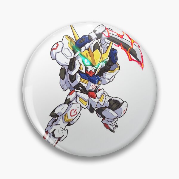 Item preview, chibi SD Gundam Barbatos ATTACK katana sword POSE vector illustration digital art  designed and sold by sabartgunpla.