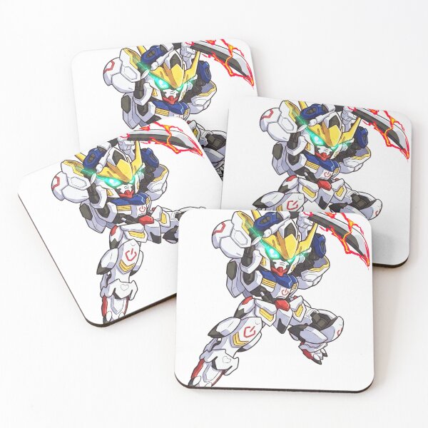 Item preview, chibi SD Gundam Barbatos ATTACK katana sword POSE vector illustration digital art  designed and sold by sabartgunpla.
