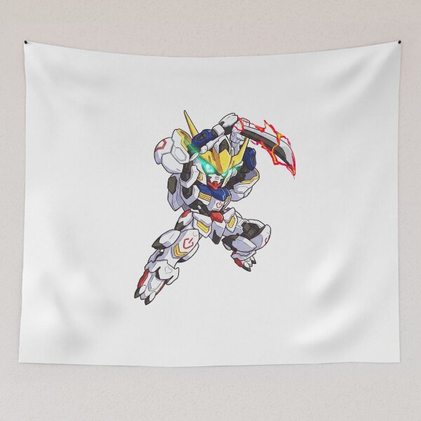 Item preview, chibi SD Gundam Barbatos ATTACK katana sword POSE vector illustration digital art  designed and sold by sabartgunpla.