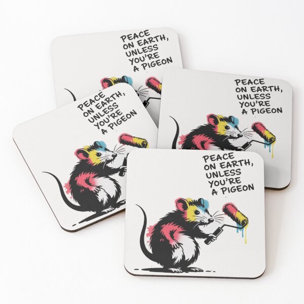 Item preview, Banksy Rat - Peace on Earth, Unless You're a Pigeon designed and sold by 123ks.