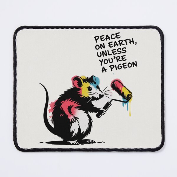 Item preview, Banksy Rat - Peace on Earth, Unless You're a Pigeon designed and sold by 123ks.