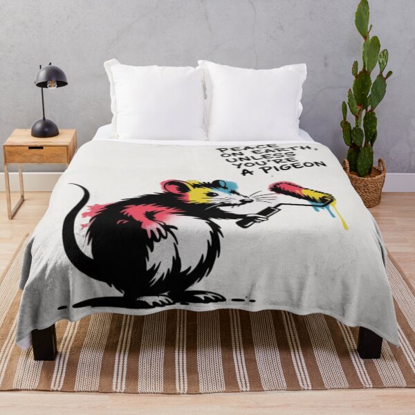 Item preview, Banksy Rat - Peace on Earth, Unless You're a Pigeon designed and sold by 123ks.