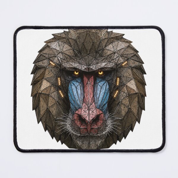Item preview, Geometric Baboon Mask / Prism Animal Mask Collection designed and sold by ValentynaTyshenkoArt.