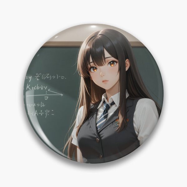 Item preview, Elegant Anime Brunette Classroom Academy Girl designed and sold by Killington.