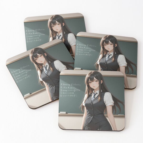 Item preview, Elegant Anime Brunette Classroom Academy Girl designed and sold by Killington.