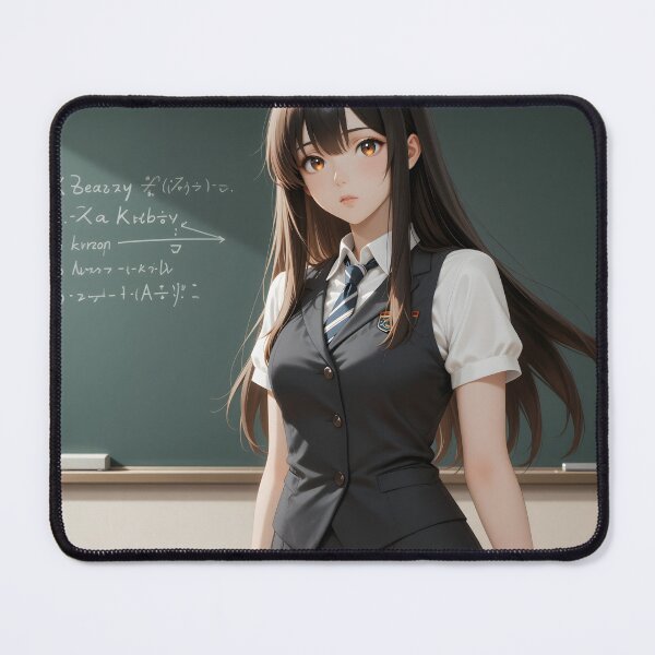 Item preview, Elegant Anime Brunette Classroom Academy Girl designed and sold by Killington.