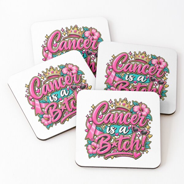 Item preview, Cancer Is A B*tch, All Breast Cancer Awareness Design, Fierce Warrior Ribbon Art designed and sold by WHDProduction45.