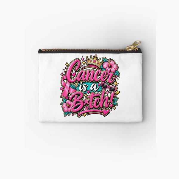 Item preview, Cancer Is A B*tch, All Breast Cancer Awareness Design, Fierce Warrior Ribbon Art designed and sold by WHDProduction45.