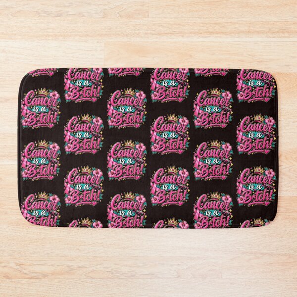 Item preview, Cancer Is A B*tch, All Breast Cancer Awareness Design, Fierce Warrior Ribbon Art designed and sold by WHDProduction45.