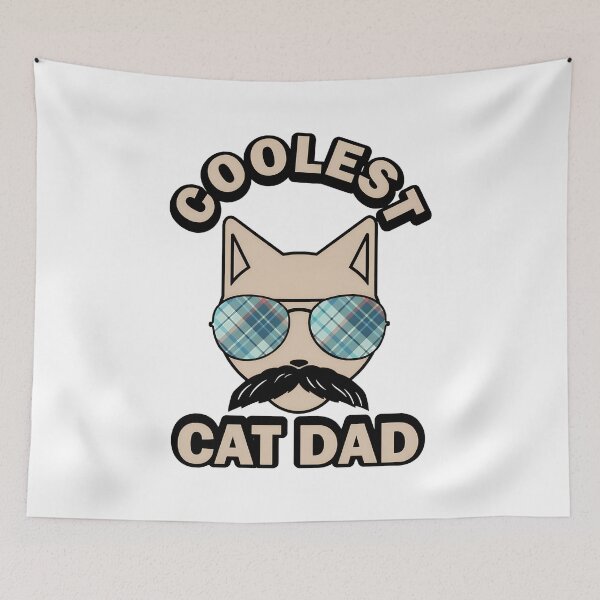 Item preview, Coolest Cat Dad Sunglass Mustache Graphic designed and sold by Dmo3HarkoArt.
