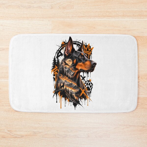Item preview, Doberman Mountain Double Exposure Art designed and sold by AbderraimArt.