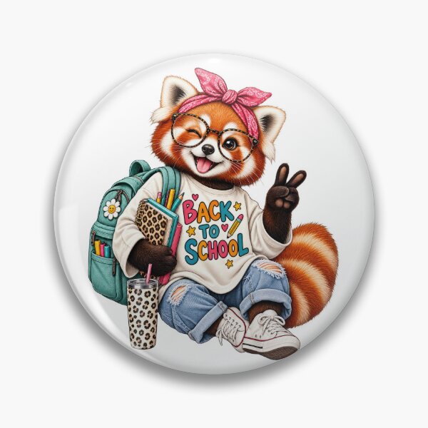 Item preview, Back to school Red Panda designed and sold by PlumArtDesign.