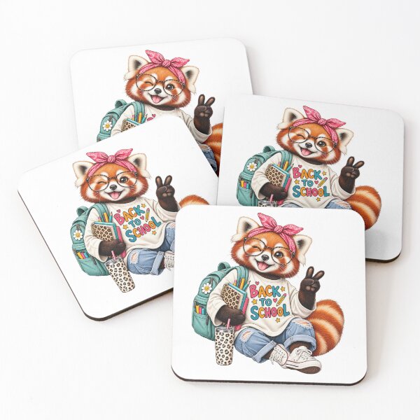Item preview, Back to school Red Panda designed and sold by PlumArtDesign.