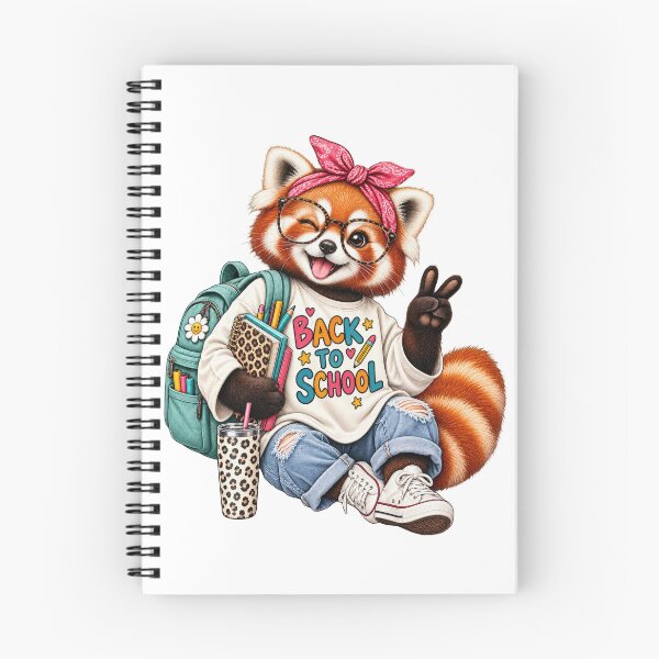 Item preview, Back to school Red Panda designed and sold by PlumArtDesign.