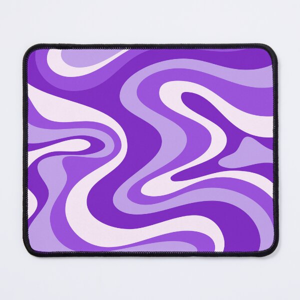 Item preview, Liquid Swirl Retro Abstract in purple tones, Cream, and White designed and sold by Differenceee.
