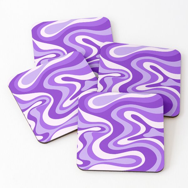 Item preview, Liquid Swirl Retro Abstract in purple tones, Cream, and White designed and sold by Differenceee.