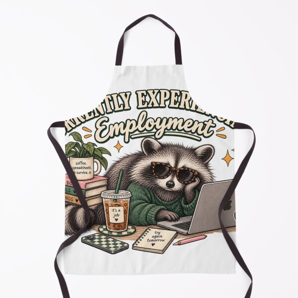 Item preview, Currently Experiencing Employment Corporate Raccoon designed and sold by taylorvinyls.