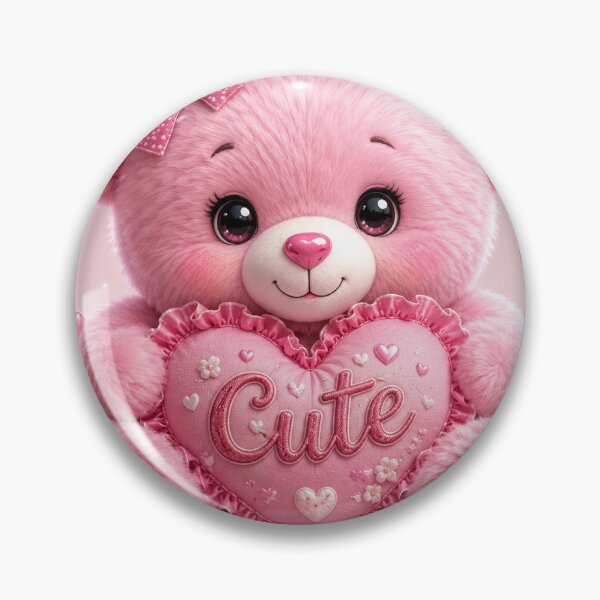 Item preview, Cute Pink Teddy Bear – Adorable Love Heart Plush Design designed and sold by ratansansaar.