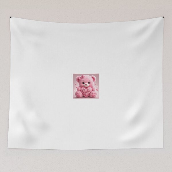 Item preview, Cute Pink Teddy Bear – Adorable Love Heart Plush Design designed and sold by ratansansaar.