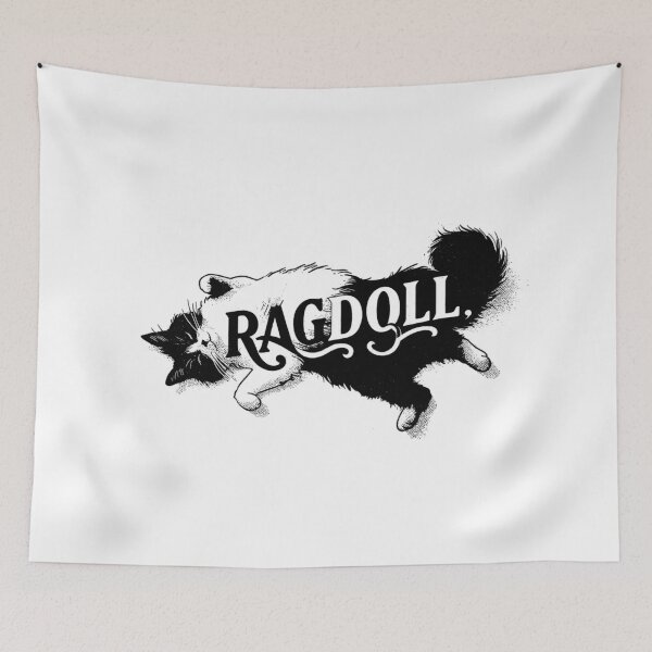 Item preview, Ragdoll Cat Word Art | Typography Cat Silhouette Design designed and sold by AyfuDesigns.