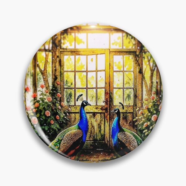 Item preview, Two Elegant Peacocks Art Print designed and sold by The Empire Of Digital Art..