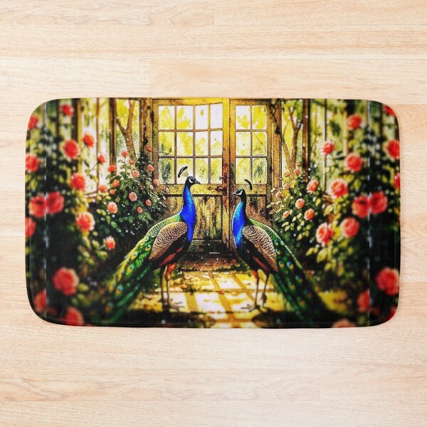 Item preview, Two Elegant Peacocks Art Print designed and sold by The Empire Of Digital Art..
