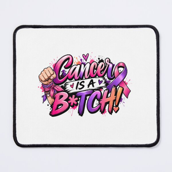 Item preview, Cancer Is A B*tch, All Cancer Awareness Design, Fierce Warrior Ribbon Art designed and sold by WHDProduction45.