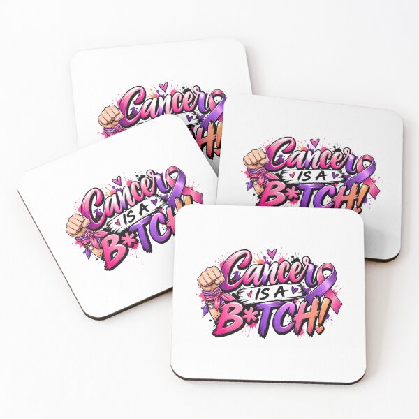 Item preview, Cancer Is A B*tch, All Cancer Awareness Design, Fierce Warrior Ribbon Art designed and sold by WHDProduction45.