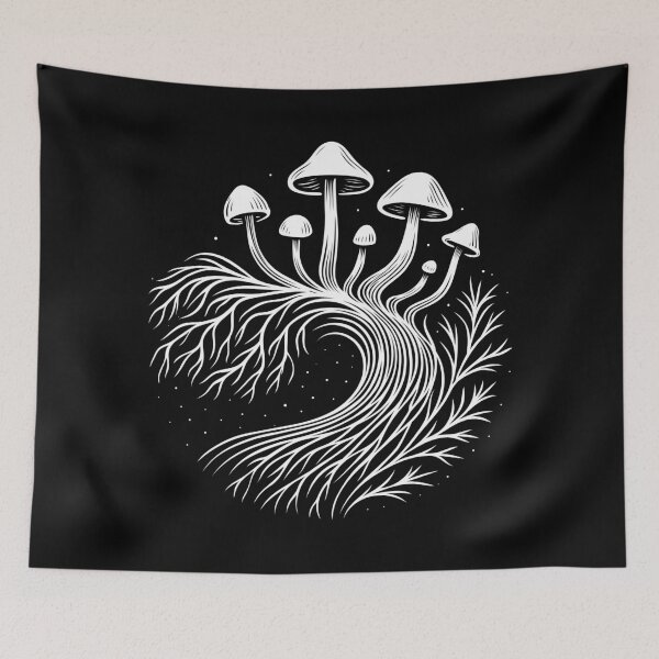 Item preview, Fungi Mycelium Tree Symbiosis Forest Botanical Art designed and sold by Christine Krahl.