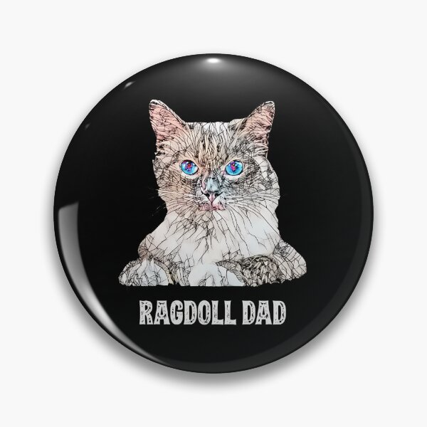 Item preview, Ragdoll Dad Cat Portrait Sketch Art designed and sold by Dmo3HarkoArt.