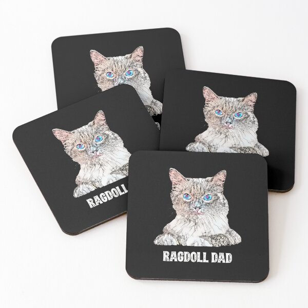 Item preview, Ragdoll Dad Cat Portrait Sketch Art designed and sold by Dmo3HarkoArt.