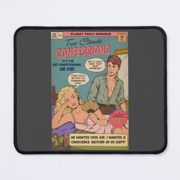 Item preview, True Climate Confession #1 - Domestic Heatwave – Vintage 1950s Romance Comic Parody designed and sold by LifeislikebuePixels.