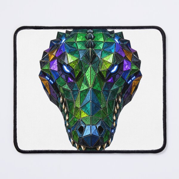 Item preview, Geometric Alligator Mask / Prism Animal Mask Collection designed and sold by ValentynaTyshenkoArt.