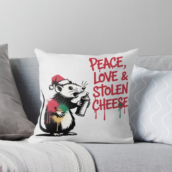 Item preview, Banksy Christmas Rat - Peace, Love & Stolen Cheese designed and sold by 123ks.