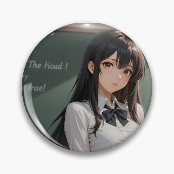 Item preview, Brunette Anime Schoolgirl Elegant Classroom Kawaii Girl designed and sold by Killington.